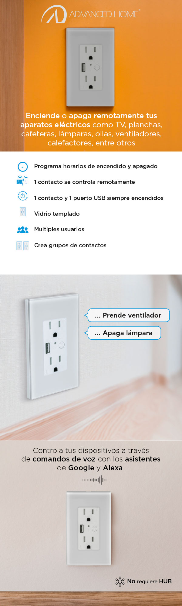 Contacto Enchufe Inteligente Advanced Home